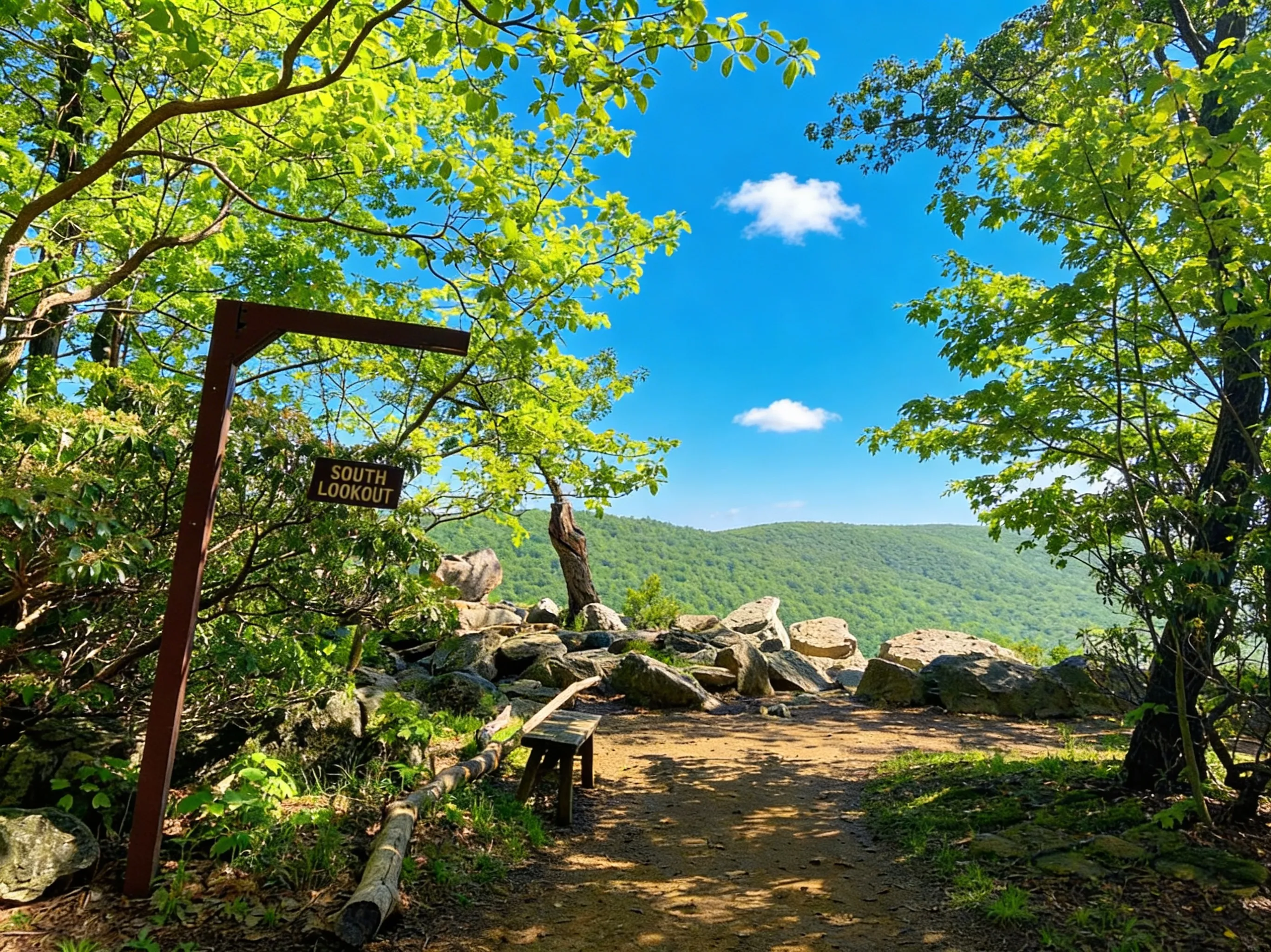The accessible South Lookout at Hawk Mountain