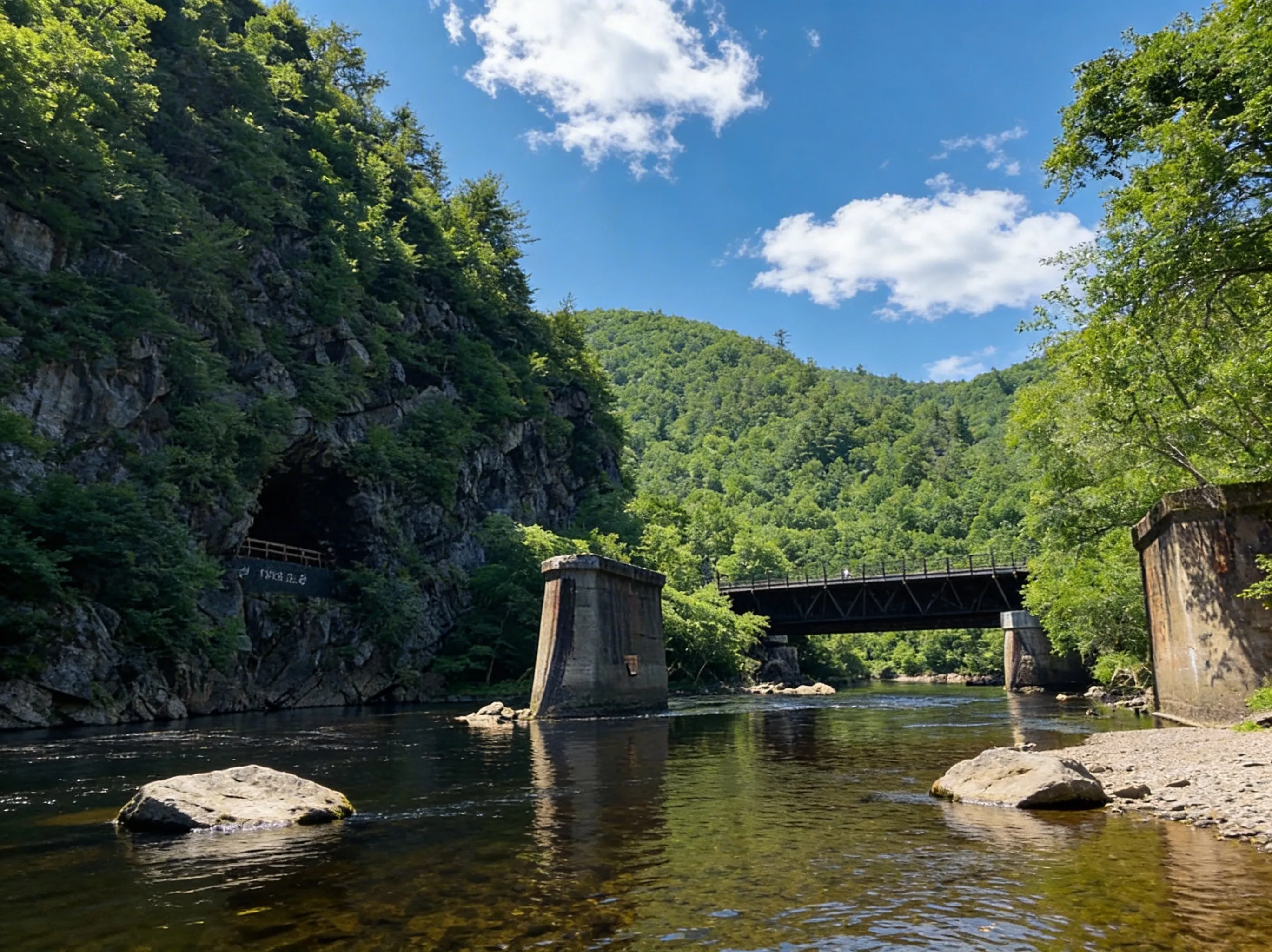 Lehigh Gorge State Park along the river