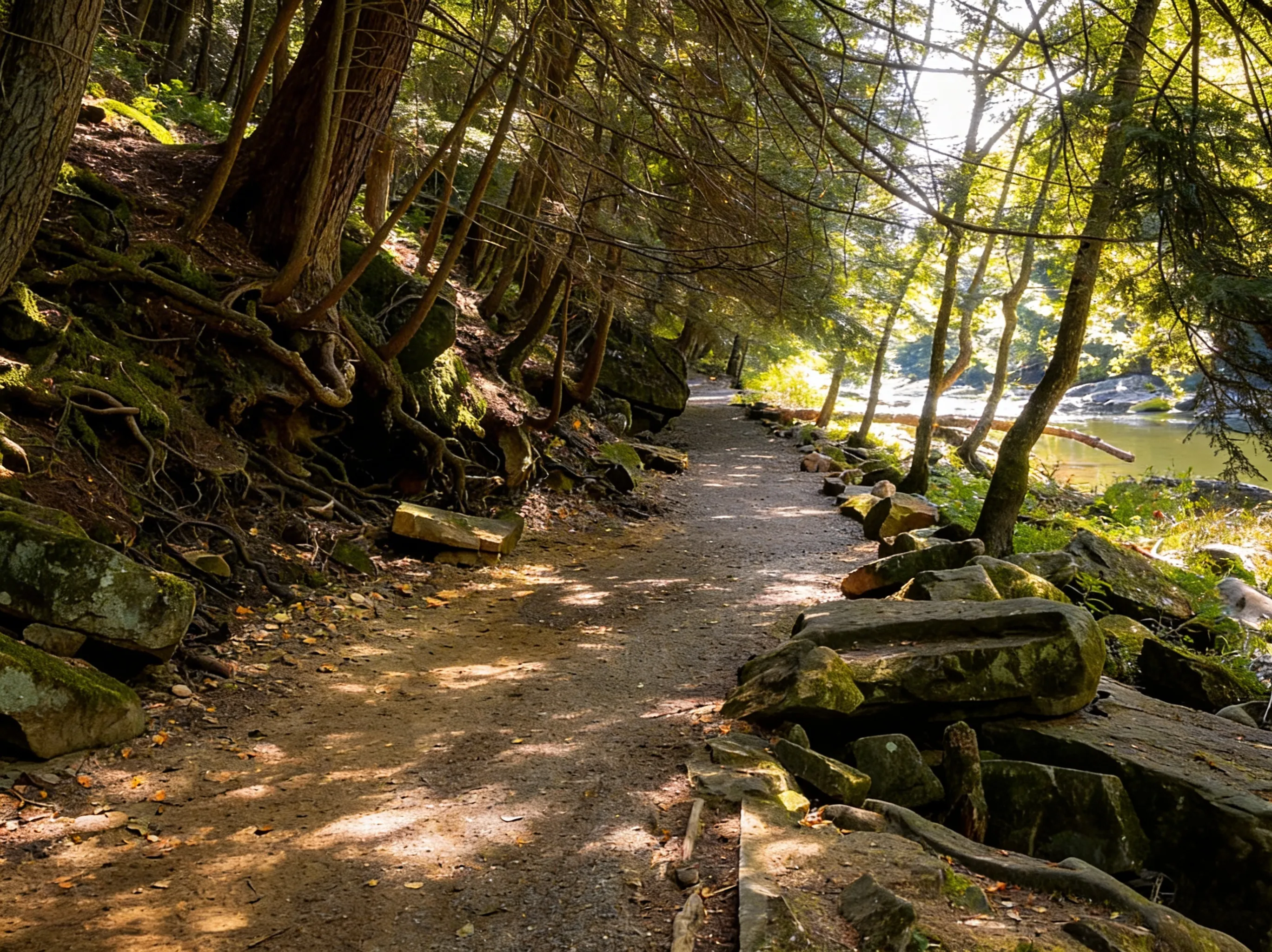 Kildoo Trail hugging Slippery Rock Creek