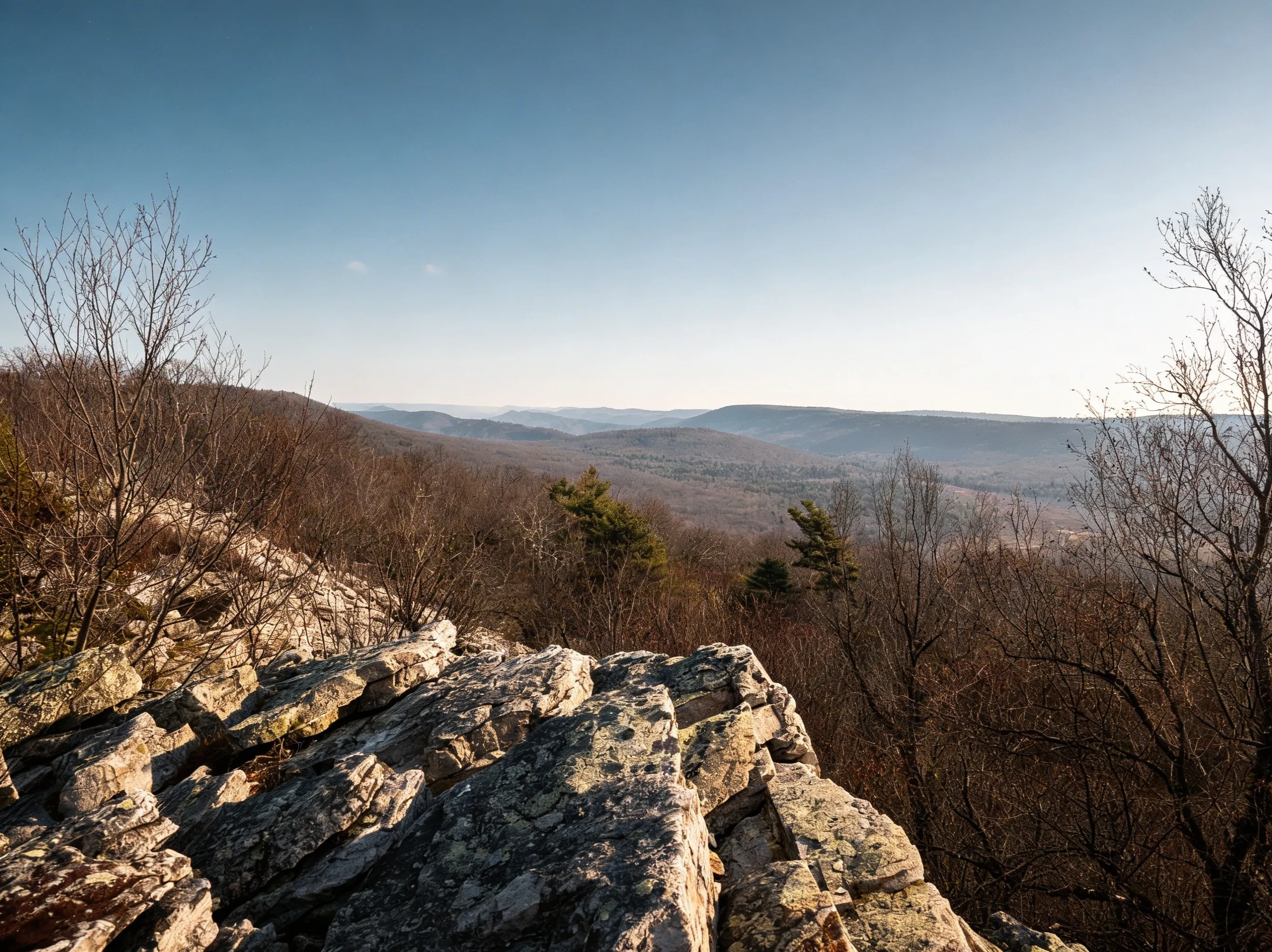 Rocky trail section in Rothrock showing the rugged terrain