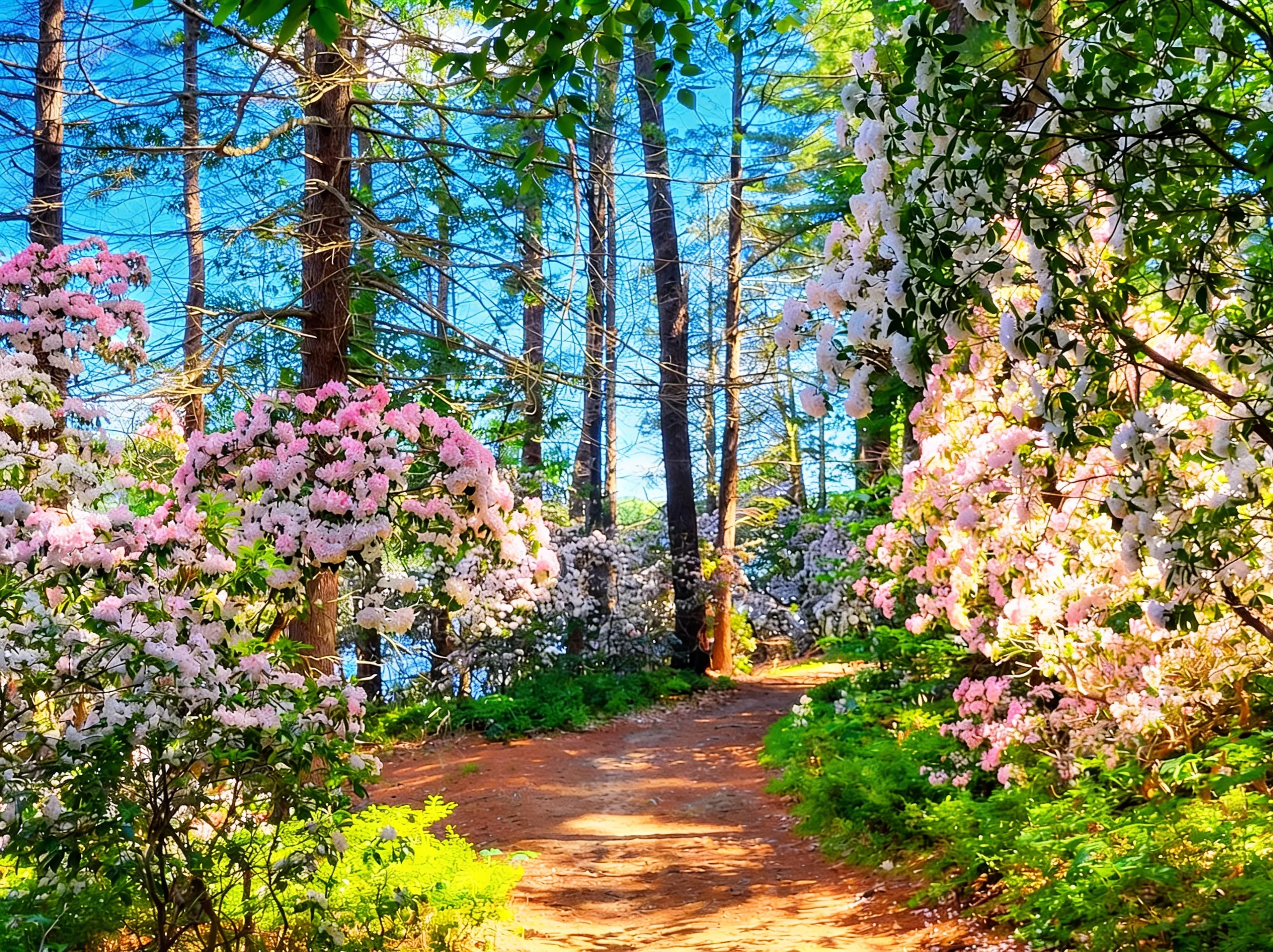 Mountain laurel blooms in Rothrock