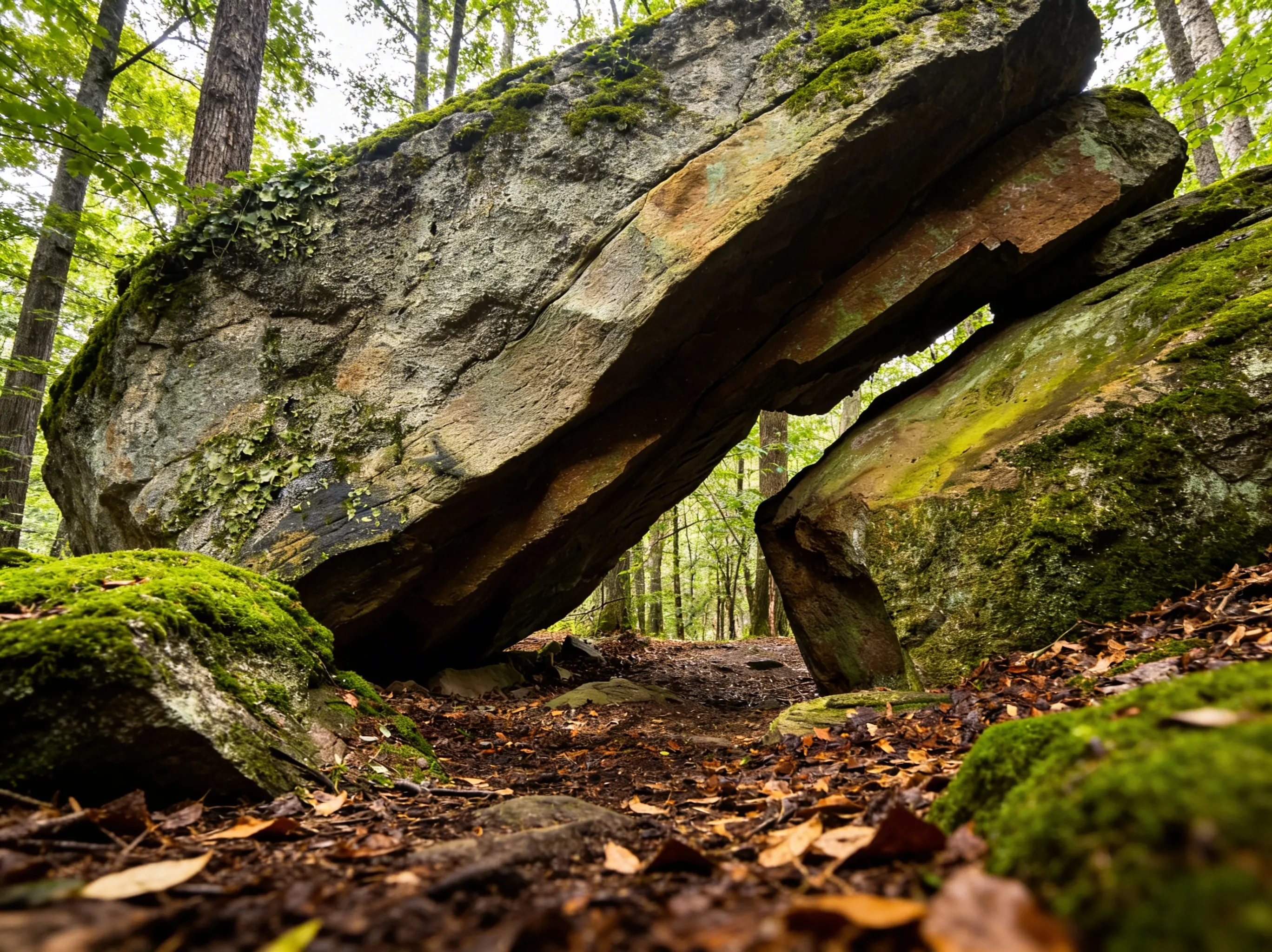 Rugged and rocky terrain along the legendary Loyalsock Trail in World's End State Park